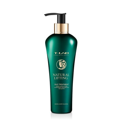 T-LAB Professional natūraliai plaukus nuo šaknų pakeliantis kondicionierius - kaukė NATURAL LIFTING DUO TREATMENT, 300 ml