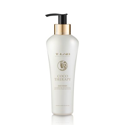 T-LAB Professional sausų ir pažeistų plaukų kaukė COCO THERAPY DUO MASK, 300 ml