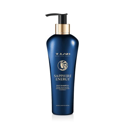 T-LAB Professional stiprinamasis plaukų šampūnas SAPPHIRE ENERGY DUO SHAMPOO, 300 ml