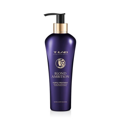 T-LAB Professional šviesių plaukų kaukė BLOND AMBITION PURPLE TREATMENT, 300 ml