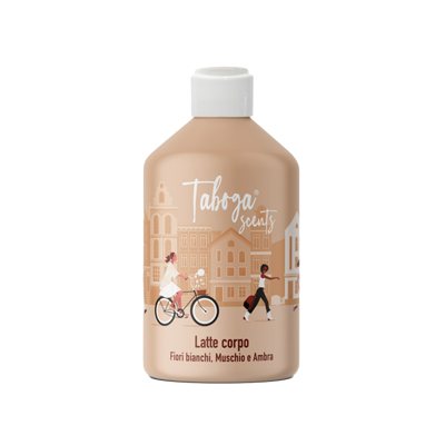 TABOGA SCENTS kūno pienelis FIORI BIANCHI, MUSCHIO E AMBRA, 280 ml