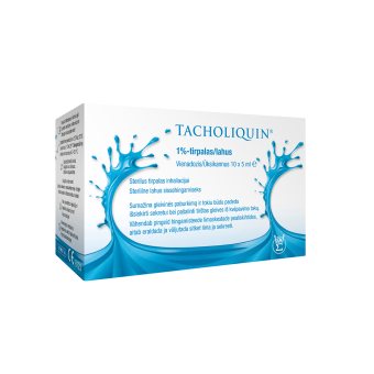 TACHOLIQUIN 1% tirpalas inhaliacijoms, nuo ., 10 vnt., 5 ml, 12 m