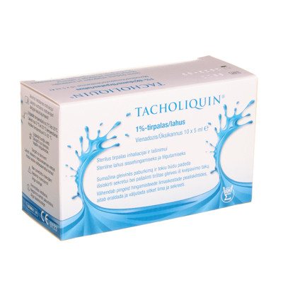 TACHOLIQUIN 1%, tirpalas inhaliatoriams, 10 vnt., 5 ml