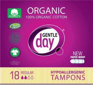TAMPONAI Regular ekologiškos medvilnės GENTLE DAY N18