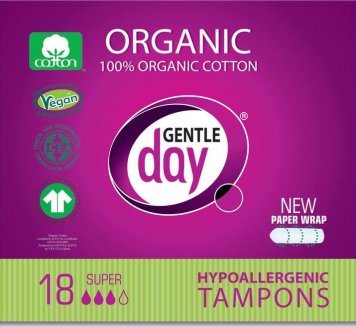 TAMPONAI Super ekologiškos medvilnės GENTLE DAY N18