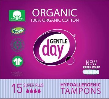 TAMPONAI Super plius ekologiškos medvilnės GENTLE DAY N15