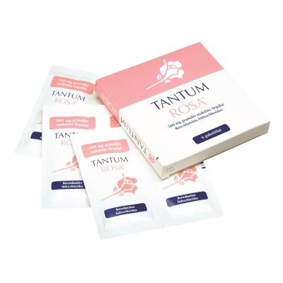 TANTUM ROSA granulės makšties tirpalui N6