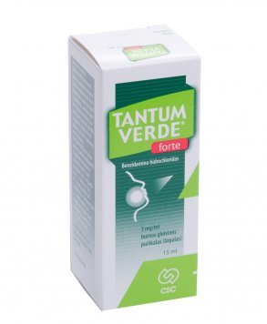 TANTUM VERDE Forte 3 mg/ml burnos gleivinės purškalas (tirpalas), 15 ml