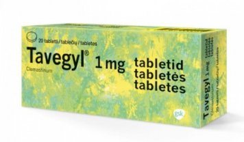 TAVEGYL 1 mg tabletės N20