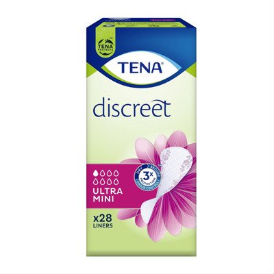 TENA DISCREET ULTRA MINI, įklotai, 28 vnt
