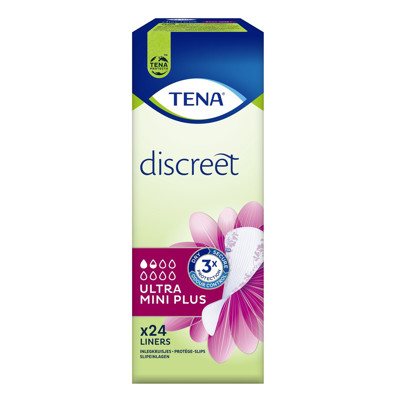 TENA DISCREET ULTRA MINI PLUS, įklotai, 24 vnt