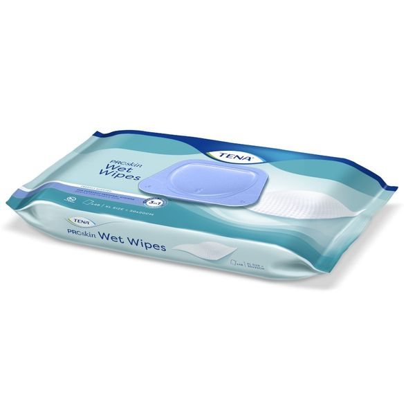 TENA drėgnos servetėlės WET WIPE, 48 vnt