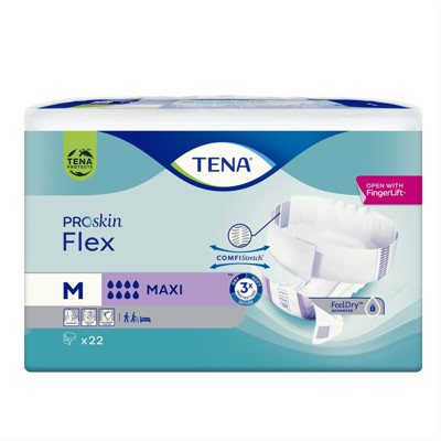 TENA FLEX MAXI, Juostinės sauskelnės šlapimo nelaikymui, M, 22 vnt