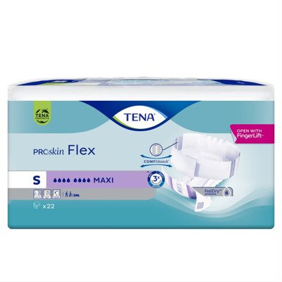 TENA FLEX MAXI, Juostinės sauskelnės šlapimo nelaikymui, S, 22 vnt