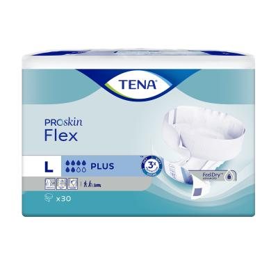 TENA Flex Plus juostinės sauskelnės šlapimo nelaikymui, L dydis N30