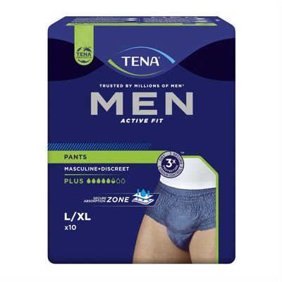 TENA Men Pants Plus Vyriškos sauskelnės-kelnaitės, L/XL, 10 vnt