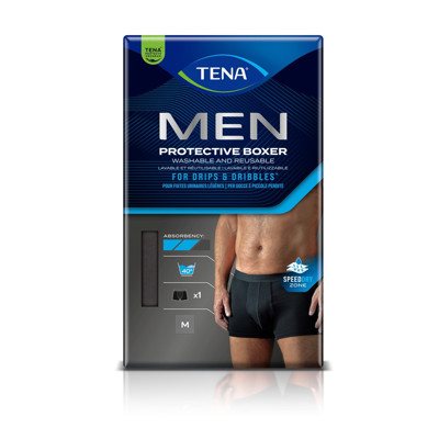 TENA MEN PROTECTIVE BOXER BLACK M, apsauginės kelnaitės, 1 vnt