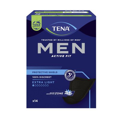 TENA MEN PROTECTIVE SHIELD, įklotai vyrams, 14 vnt
