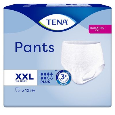 TENA PANTS BARIATRIC PLUS XXL, sauskelnės-kelnaitės suaugusiems, 12 vnt