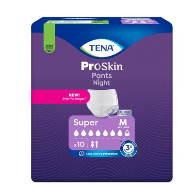 TENA PANTS NIGHT SUPER, sauskelnės-kelnaitės nakčiai, M, 10 vnt