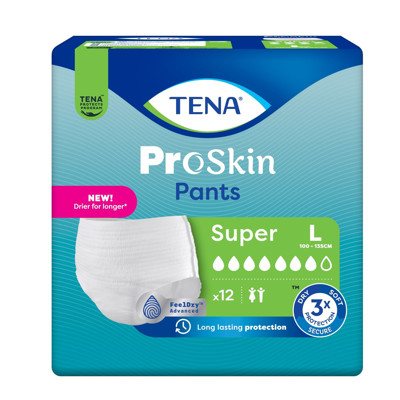 TENA PANTS SUPER, sauskelnės-kelnaitės, L, 12 vnt