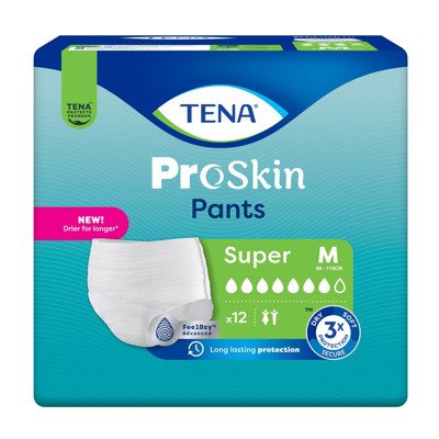 TENA PANTS SUPER, sauskelnės-kelnaitės, M, 12 vnt