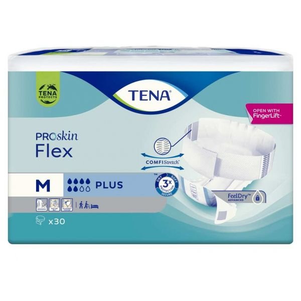 TENA sauskelnės FLEX PLUS, M, 30 vnt