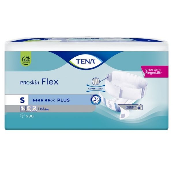 TENA sauskelnės FLEX PLUS, S, 30 vnt