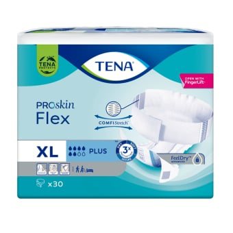 TENA sauskelnės FLEX PLUS, XL dydis, 30 vnt