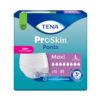 TENA sauskelnės kelnaitės PANTS MAXI, L dydis, 10 vnt