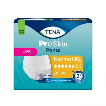 TENA sauskelnės kelnaitės PANTS NORMAL, XL dydis, 15 vnt
