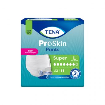 TENA sauskelnės kelnaitės PANTS SUPER, L dydis, 12 vnt