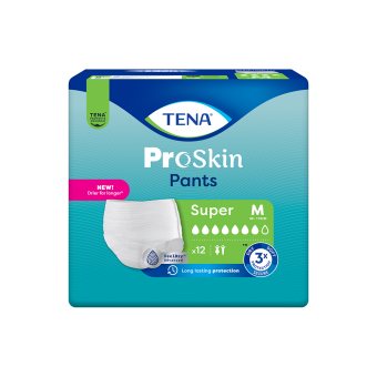 TENA sauskelnės kelnaitės PANTS SUPER, M dydis, 12 vnt
