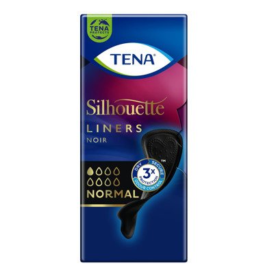 TENA SILHOUETTE NOIR NORMAL, įklotai, 26 vnt