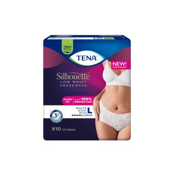 TENA SILHOUETTE PLUS moteriškos sauskelnės-kelnaitės, 10 vnt