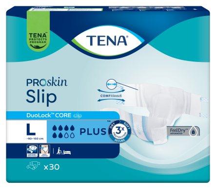 TENA Slip Plus Anatominės sauskelnės, L, N30