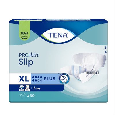 TENA SLIP PLUS, Anatominės sauskelnės šlapimo nelaikymui, XL, 30 vnt