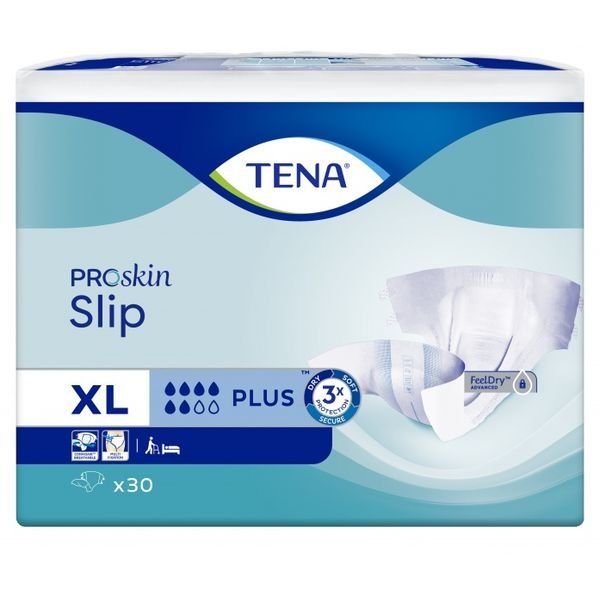 TENA Slip Plus anatominės sauskelnės šlapimo nelaikymui, XL dydis, N30
