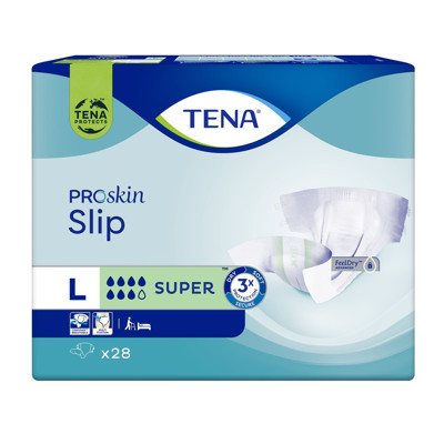 TENA SLIP SUPER, Anatominės sauskelnės šlapimo nelaikymui, L, 28 vnt