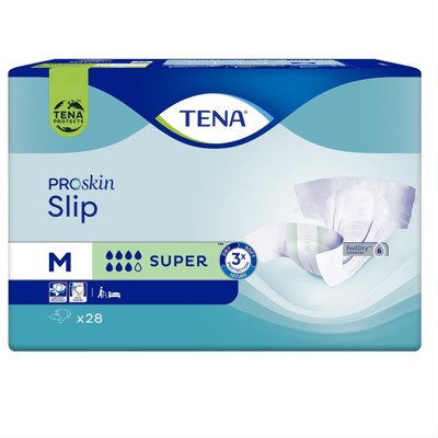 TENA SLIP SUPER, Anatominės sauskelnės šlapimo nelaikymui, M, 28 vnt