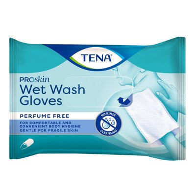 TENA WET WASH GLOVES, drėgnos prausimo pirštinės, 8 vnt