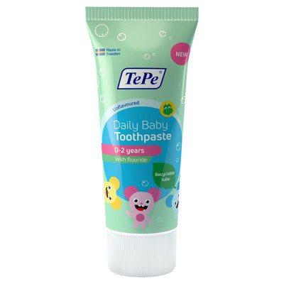 TEPE DAILY BABY, dantų pasta vaikams be skonio, 0-2 metų, 50 ml