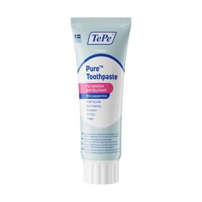 TEPE, dantų pasta PURE, jautriai-sausai burnai, mėtų skonio, 75 ml
