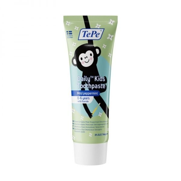 TEPE dantų pasta vaikams DAILY KIDS TOOTHPASTE, 0-., mėtų skonio, 75 ml, 6 m