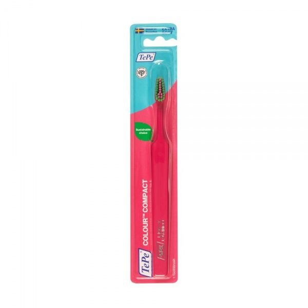 TEPE dantų šepetėlis COLOUR COMPACT, labai minkštas, rožinis, 1 vnt