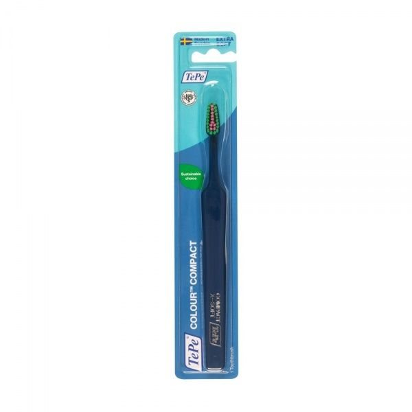 TEPE dantų šepetėlis COLOUR COMPACT, labai minkštas, tamsiai mėlynas, 1 vnt