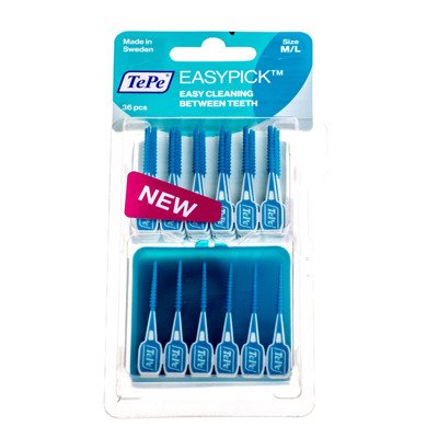 TEPE EASYPICK M/L, dantų krapštukas, + dėklas, 36 vnt