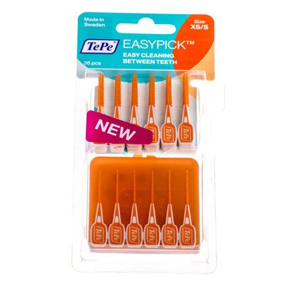 TEPE EASYPICK XS/S, dantų krapštukas, + dėklas, 36 vnt