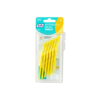 TePe geltoni tarpdančių šepetėliai Angle, N6, 0.7 mm