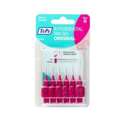 TePe rožiniai tarpdančių šepetėliai G2, N6, 0.4 mm